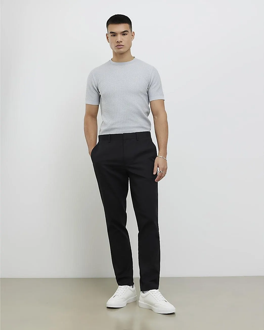Black Slim Fit Chinos