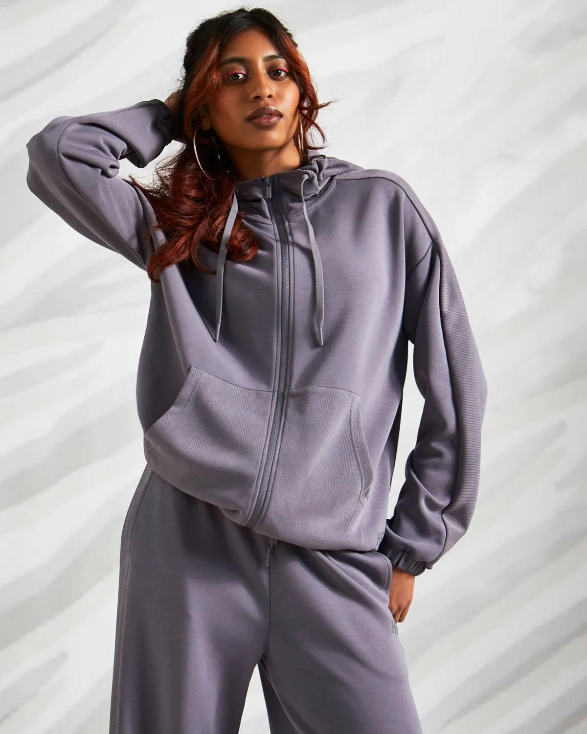 Helen Steele Grey Soft Touch Zip Through Hoodie