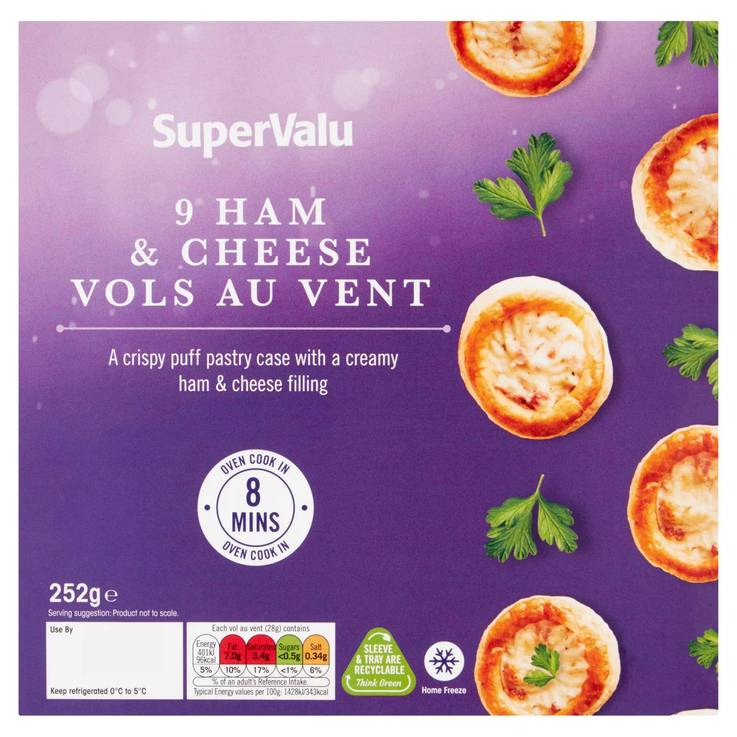 SuperValu Ham & Cheese Vols Au Vent 9 Pack (252 g)