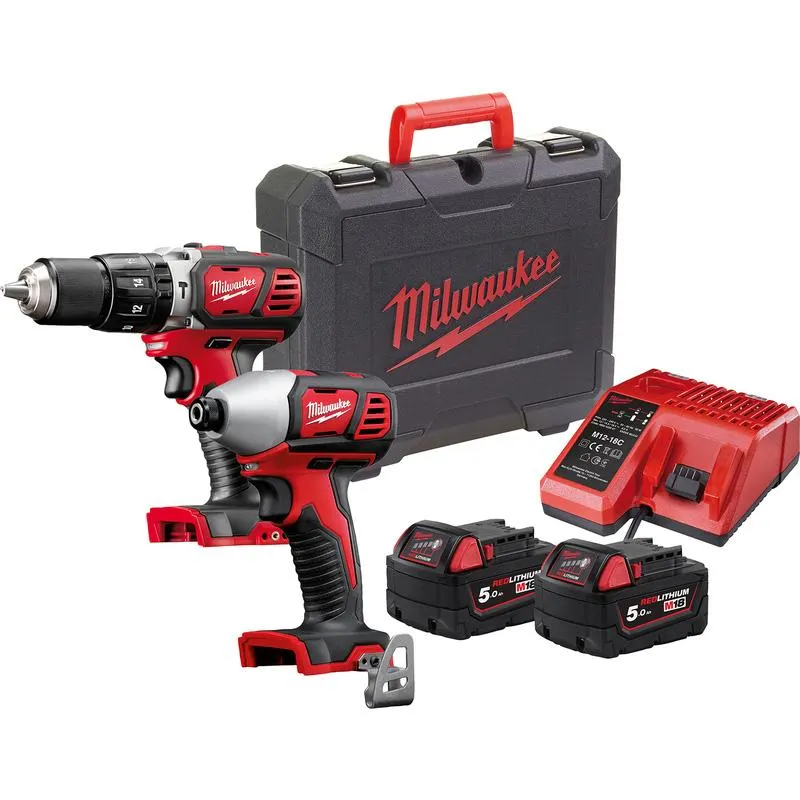 Milwaukee M18 BPP2C-502C Heavy Duty Twinpack 2 x 5.0Ah