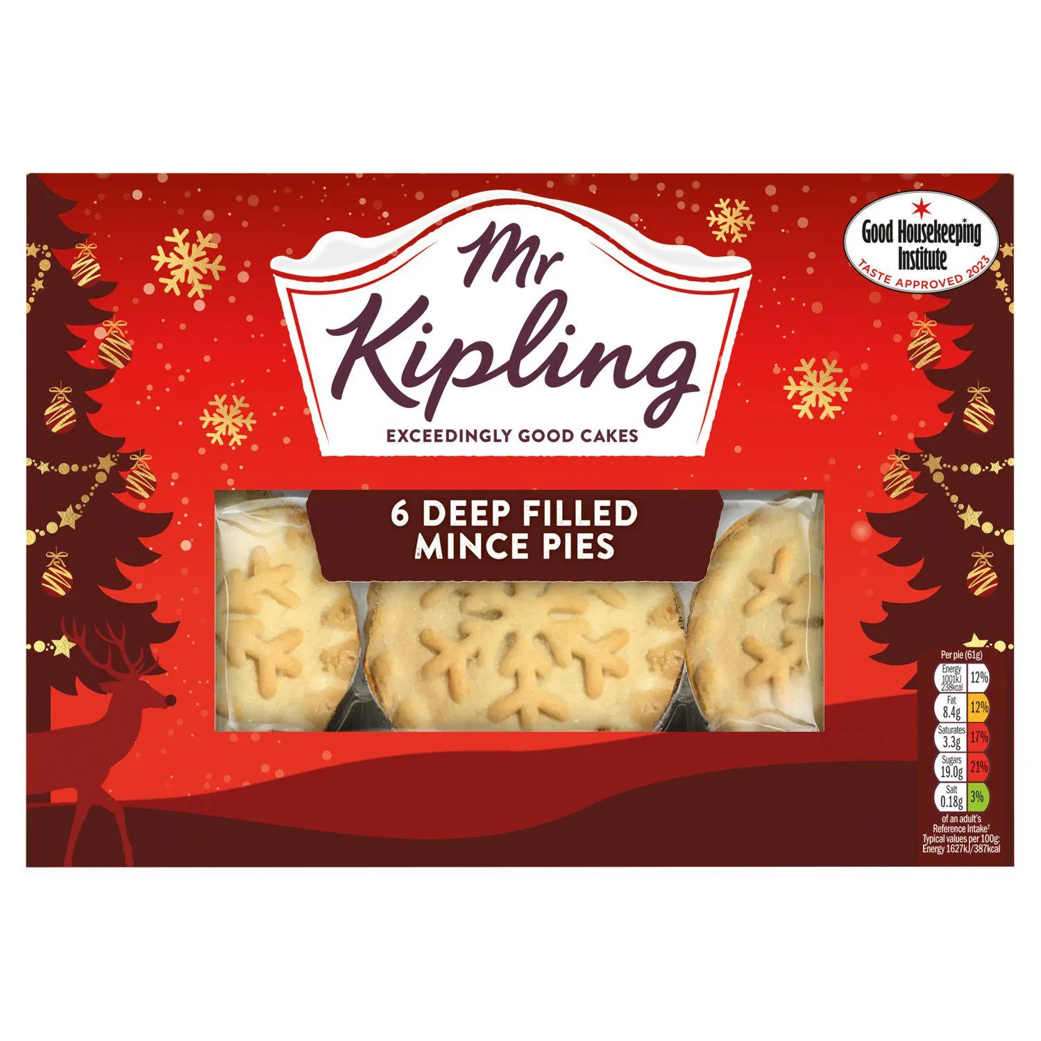Mr Kipling Deep Filled Mince Pies 6 Pack