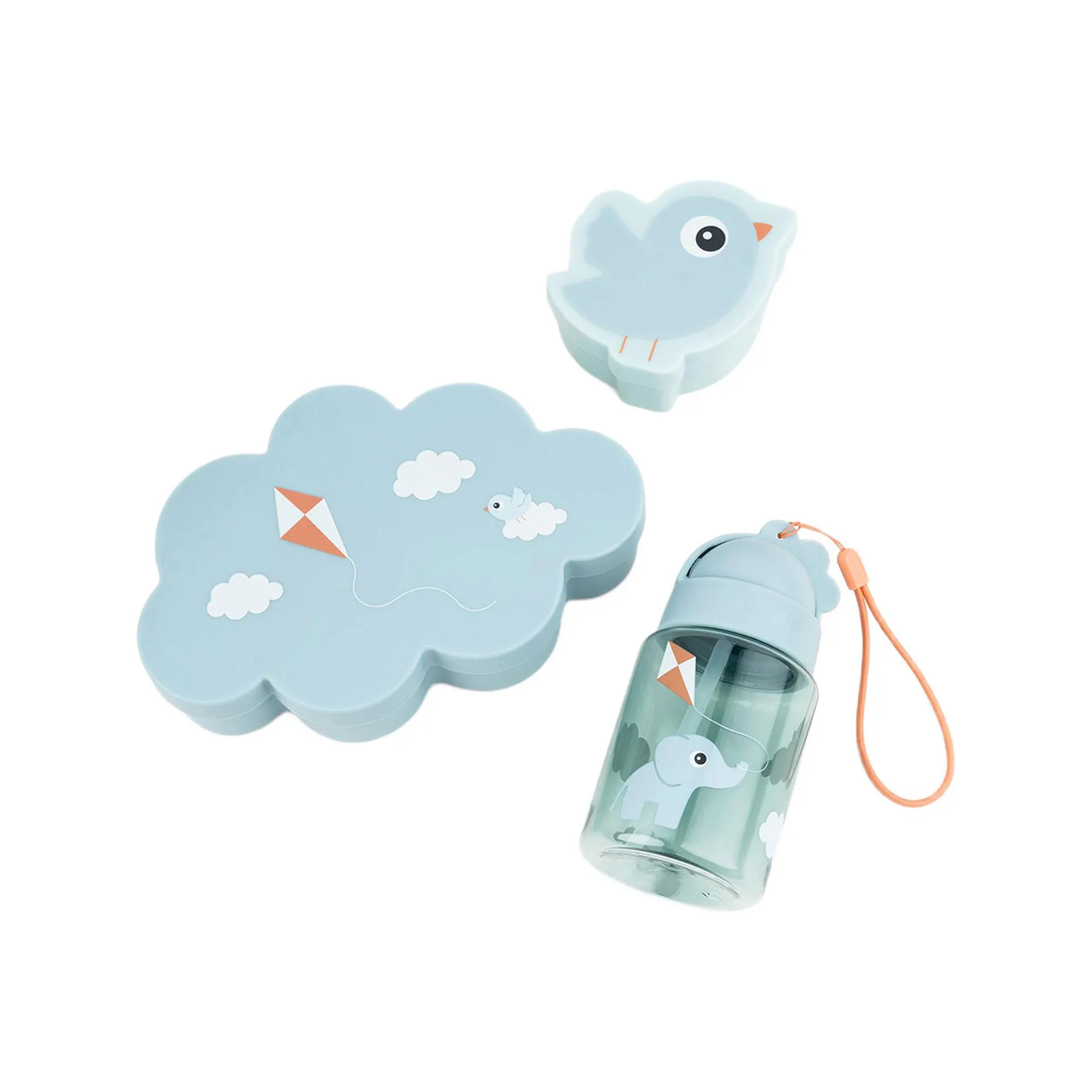 Playground Lunch & Snack Box With Straw