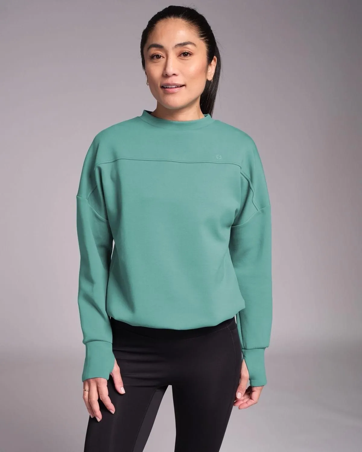 Powercut Studio Crew Sweatshirt Dusty Turquoise