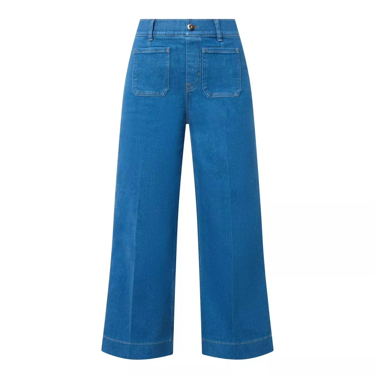 High-Rise Cropped Wide-Leg Jeans