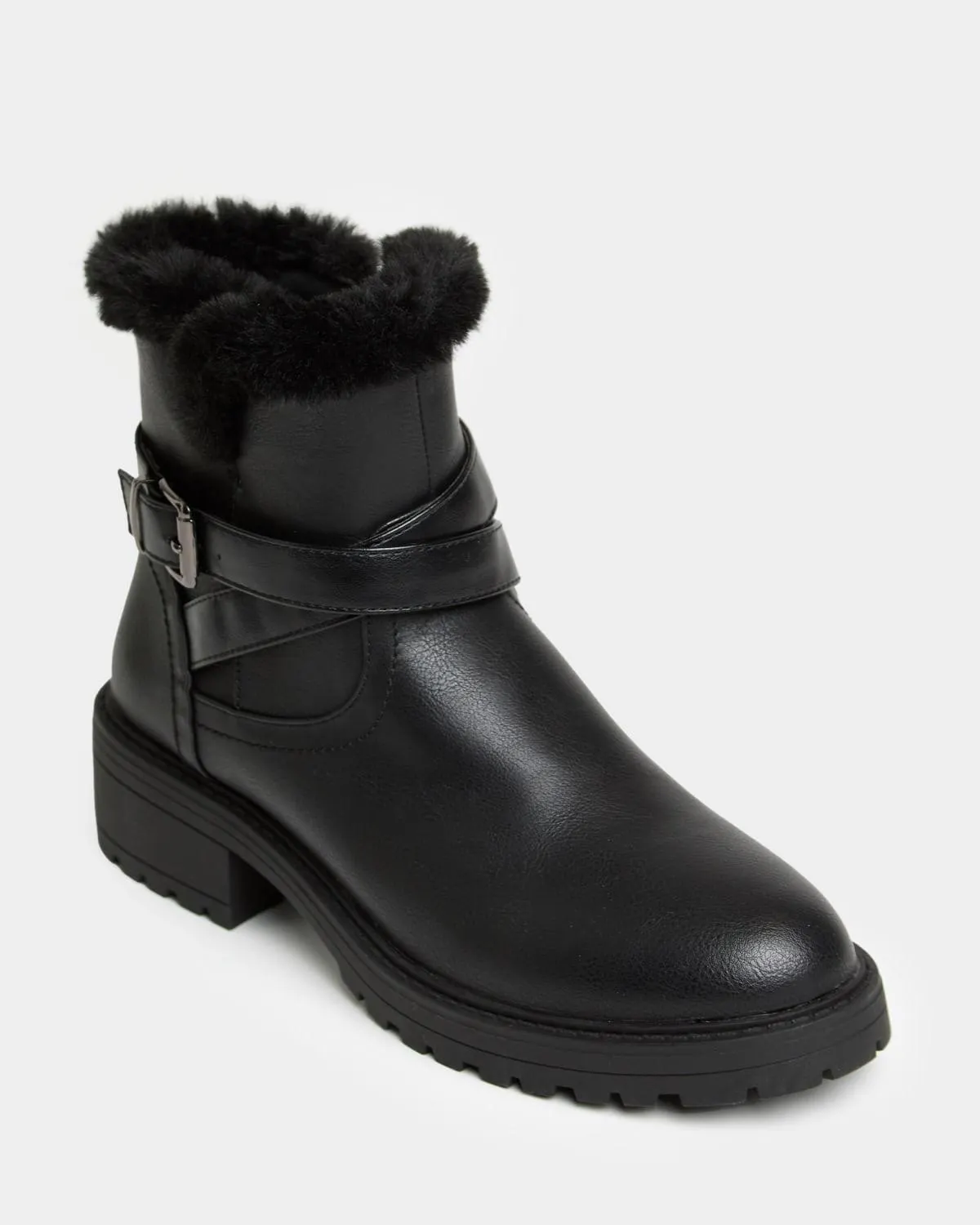 Fur Trim Winter Ankle Boot