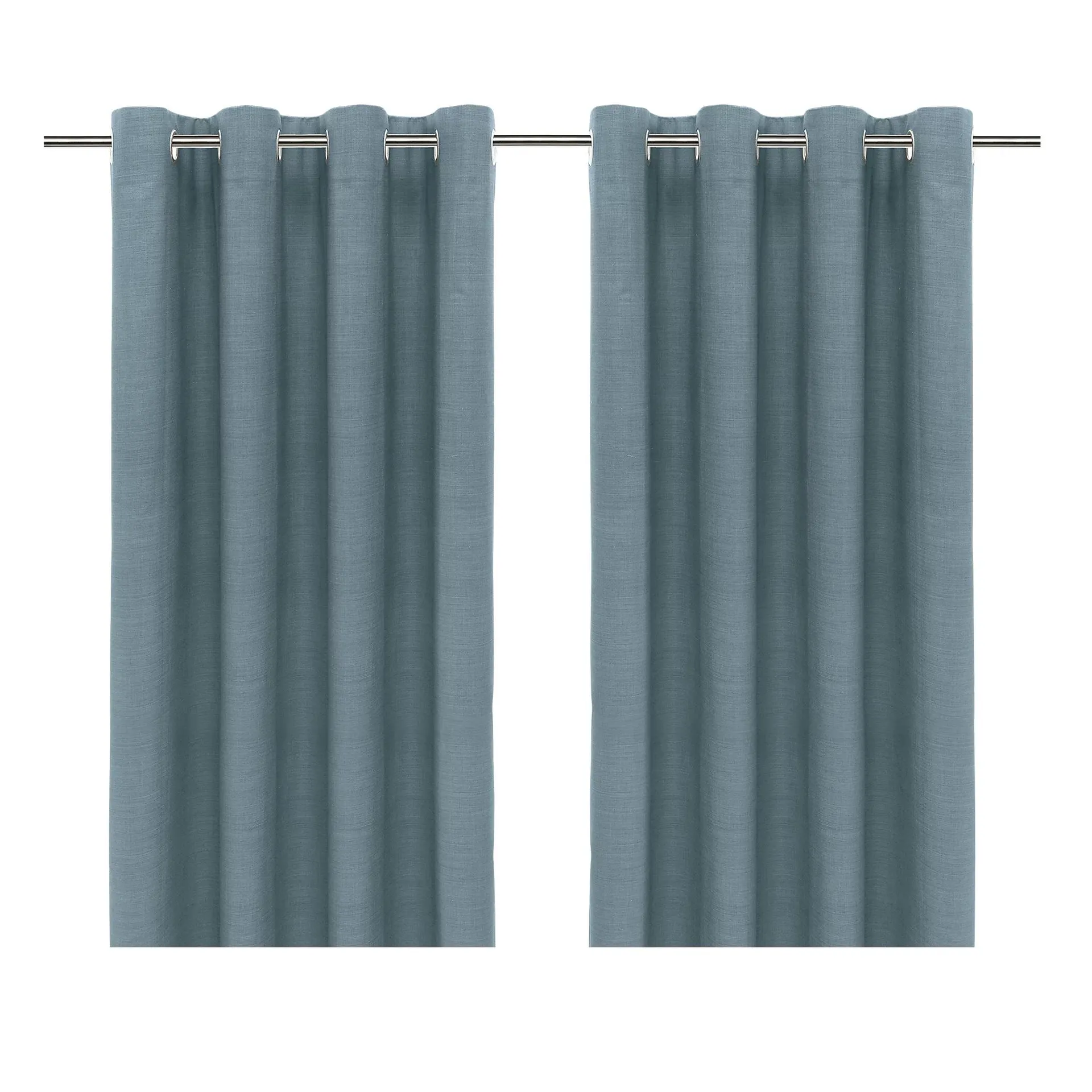 Glend Light blue Plain woven Blackout & thermal Eyelet Curtain (W)117cm (L)137cm, Pair
