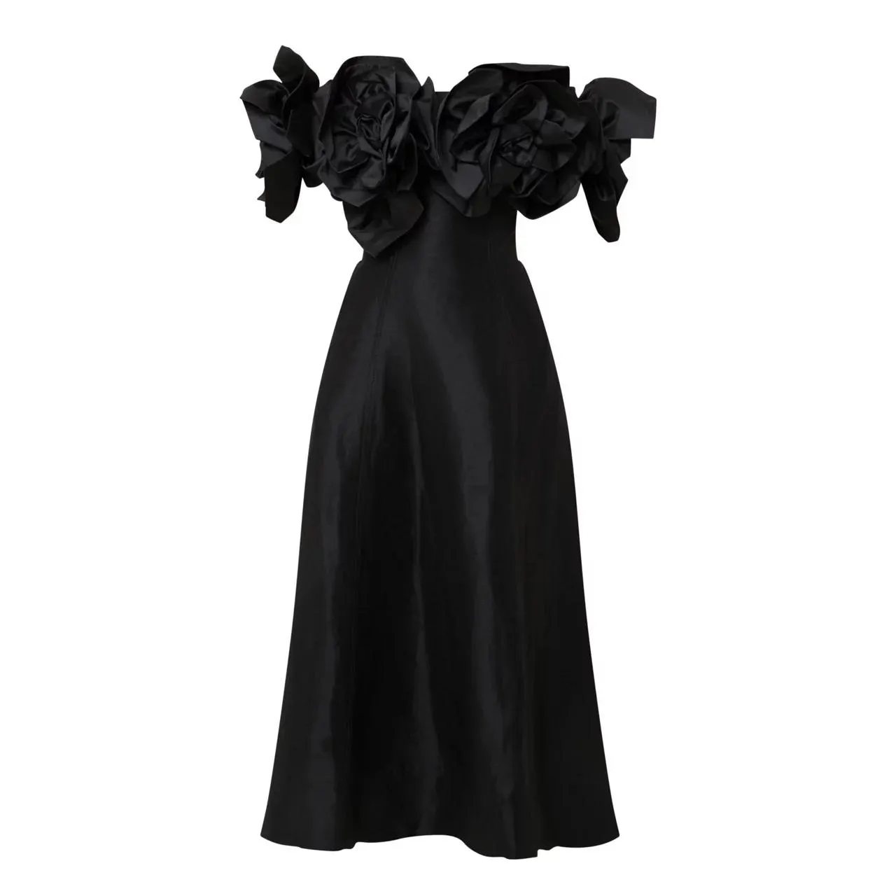 AJE Etta Flower Embellished Off-The-Shoulder Dress