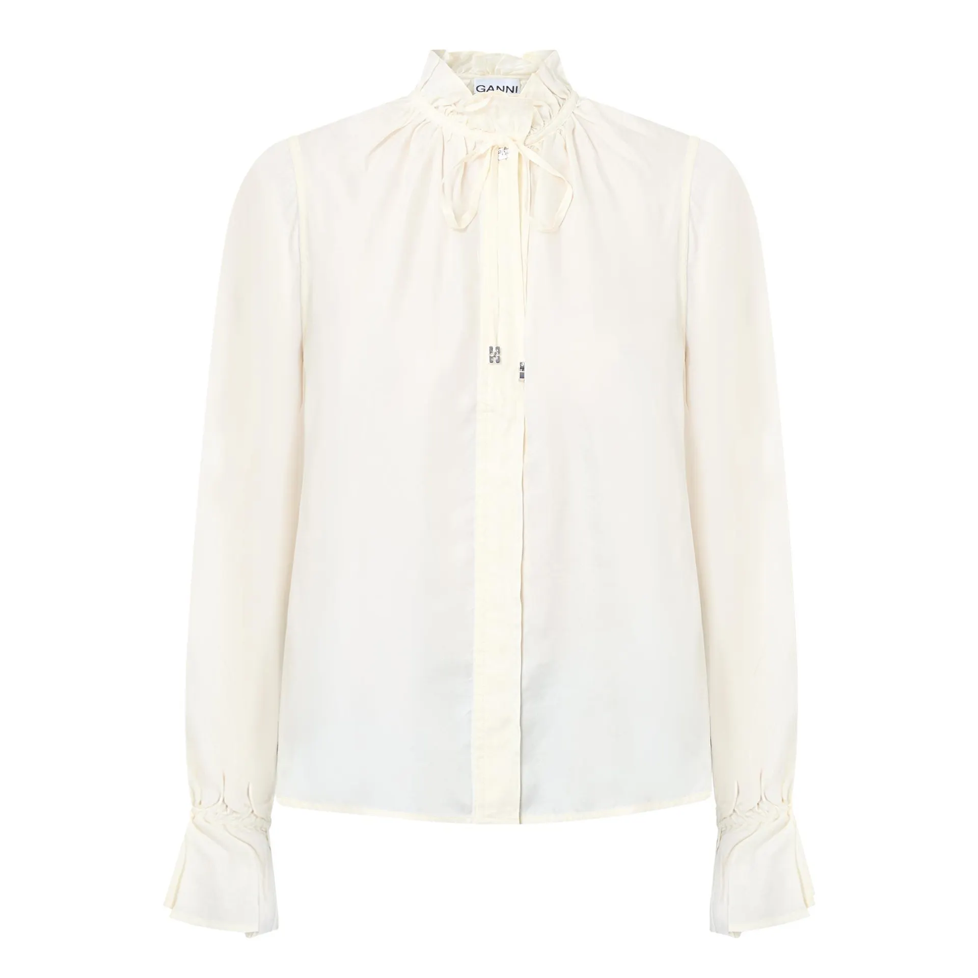 Fluid Tie-Neck Shirt