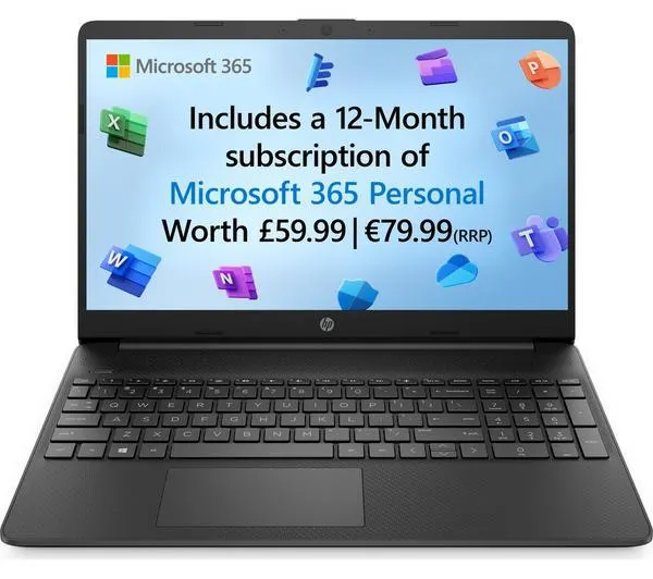 HP 15s-fq0501sa 15.6" Laptop - Intel® Pentium® Silver, 128 GB SSD, Black