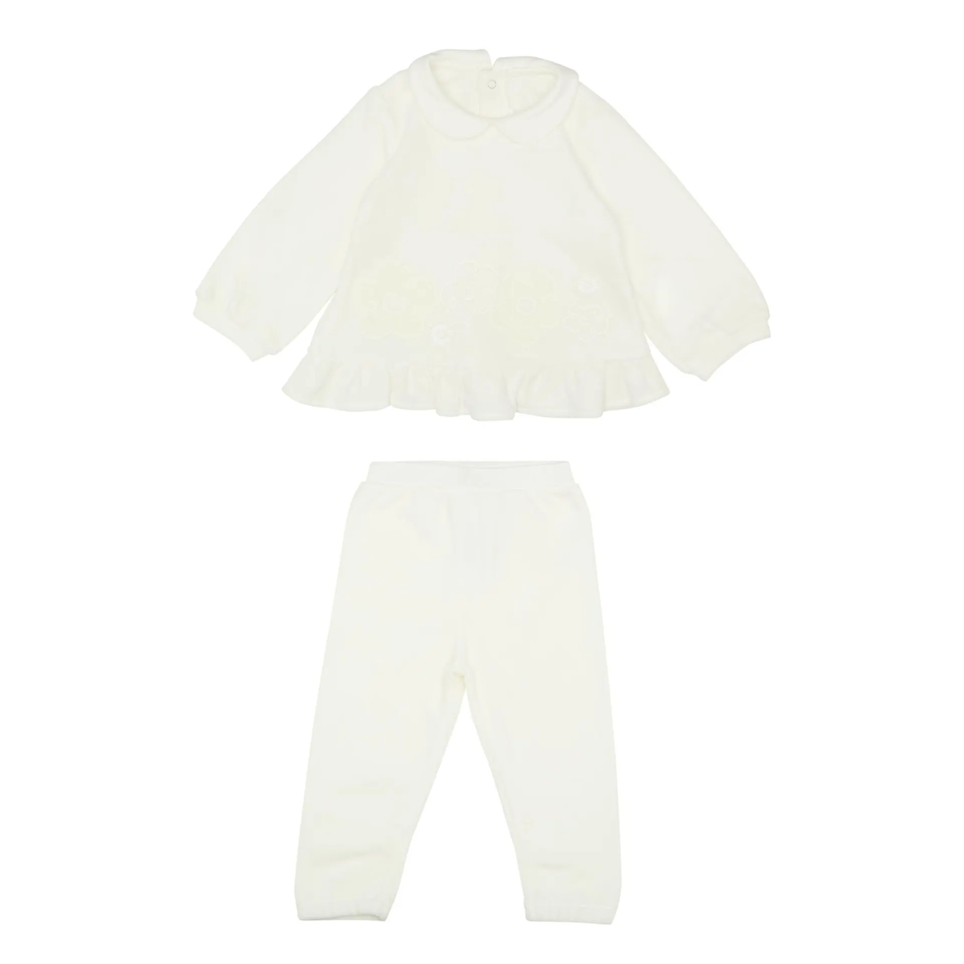 Velour Sweatshirt & Sweatpants Two-Piece Set