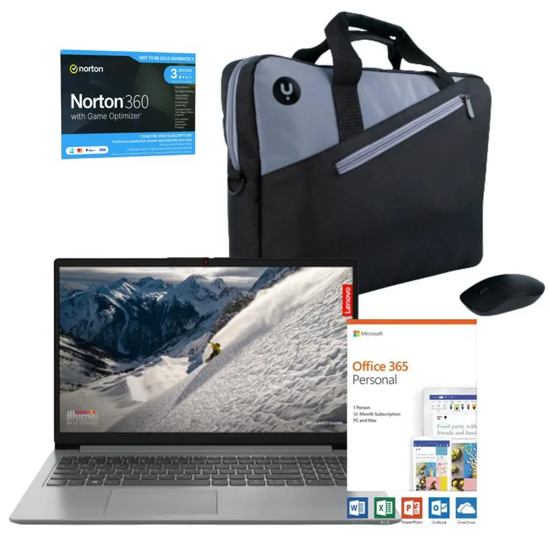 Lenovo IdeaPad 1 15.6" AMD Ryzen 7 8GB/1TB Laptop Bundle | LAPTOPBUNDLE25