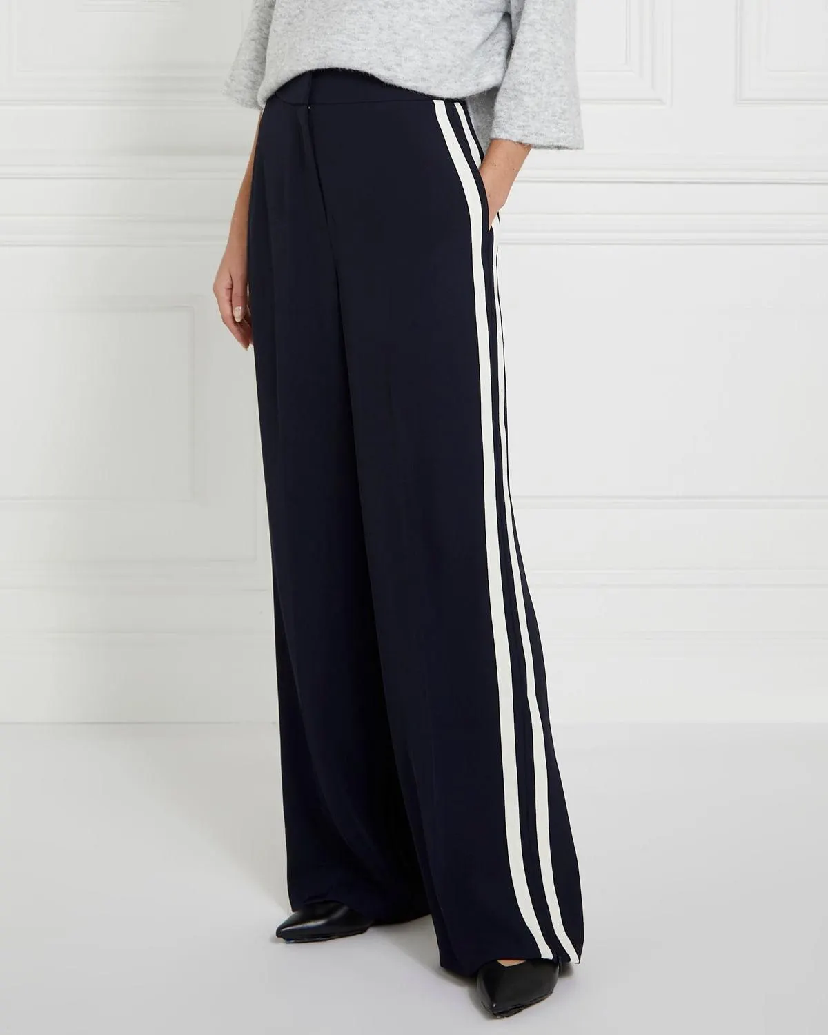 Gallery Side Stripe Wide Leg Trousers
