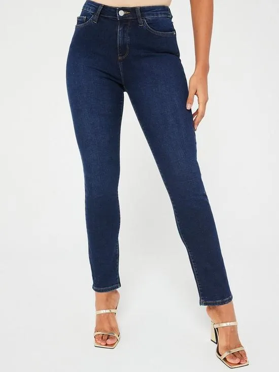 Isabelle High Rise Slim Leg Jean - Dark Wash