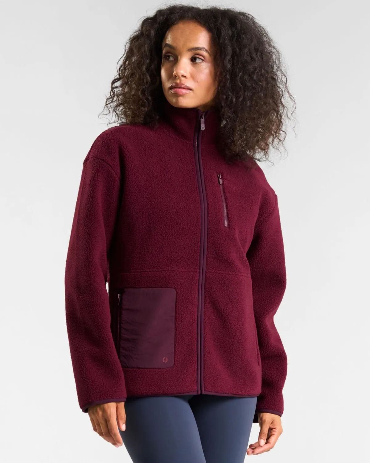 Powercut OUTSIDER Full Zip Cherry Lacquer Fleece