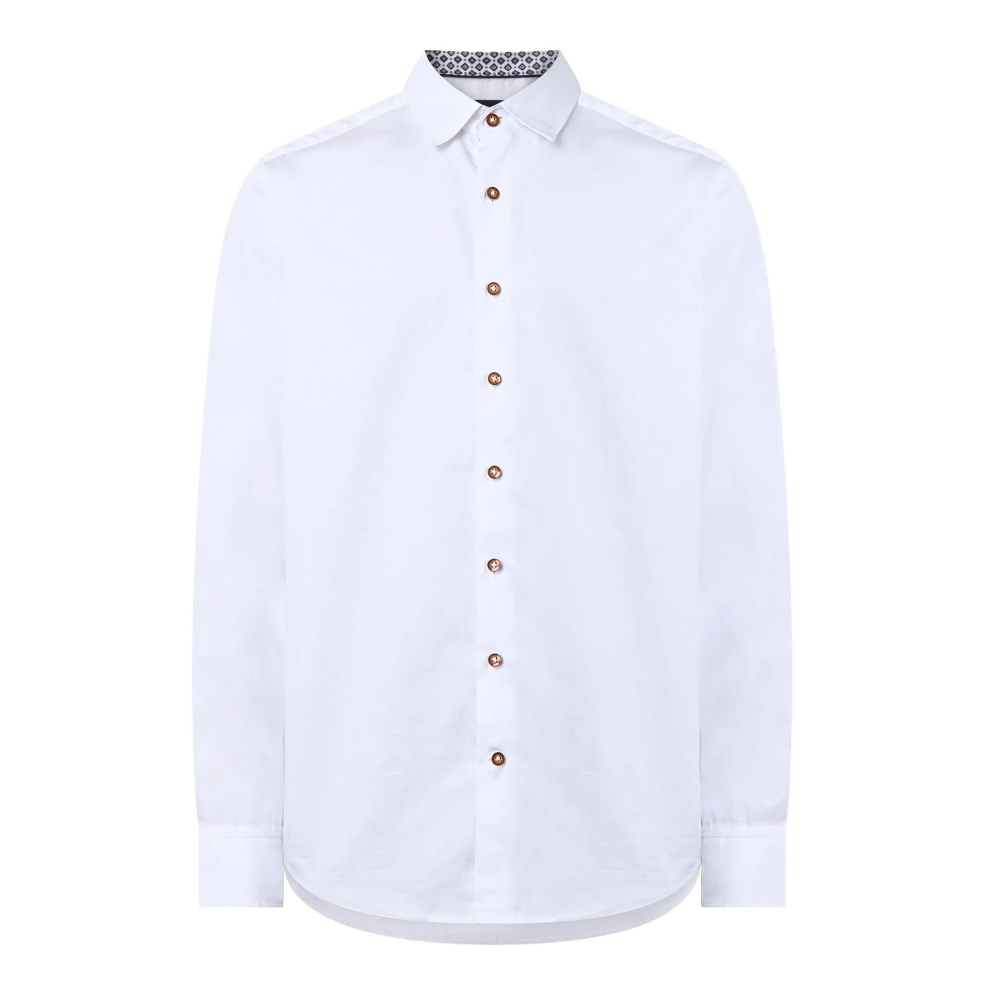 Contrast Trim Casual Shirt