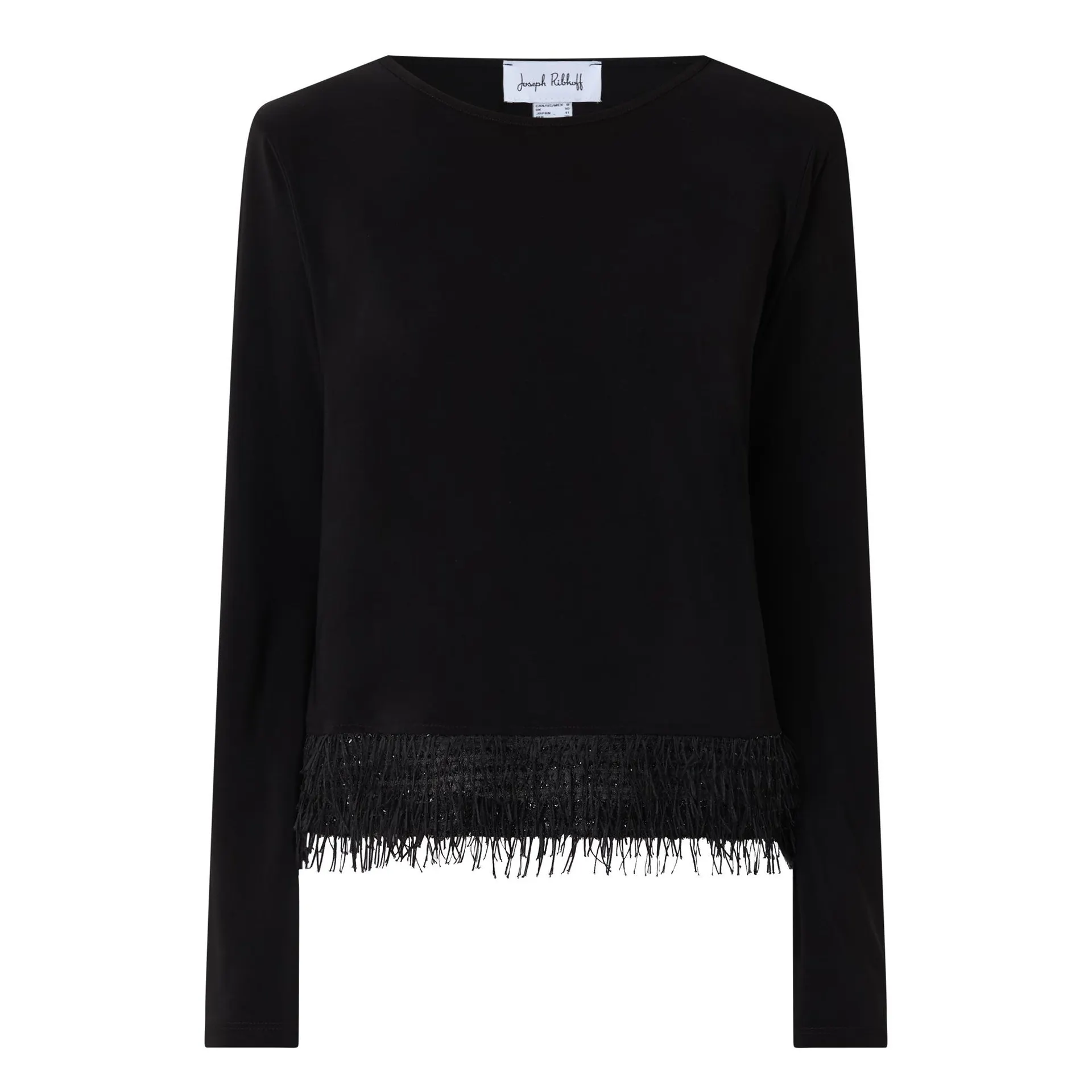 Fringed Long-Sleeved Top