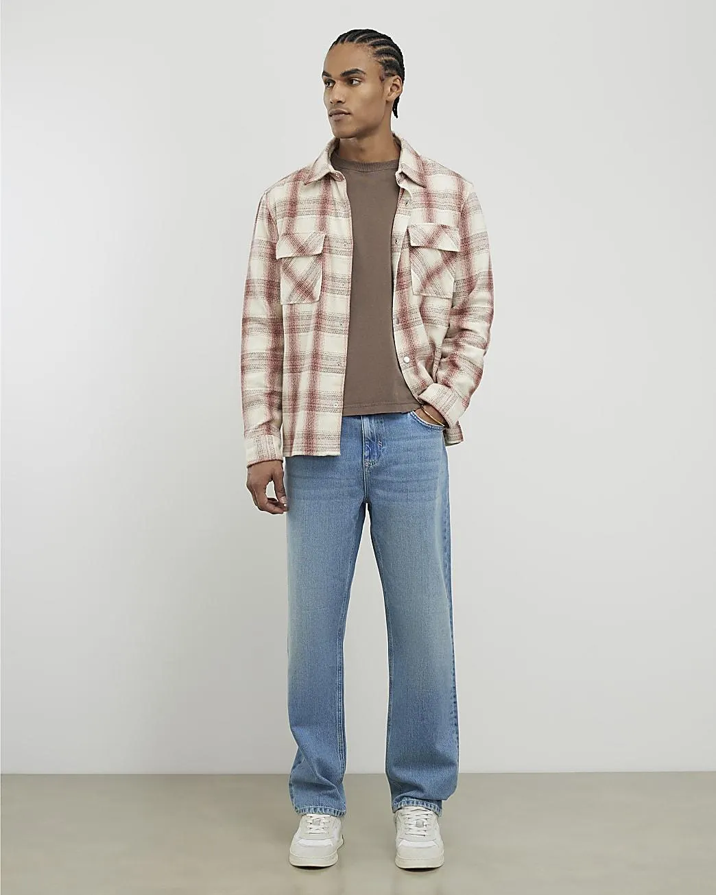 Blue Straight Leg Jeans