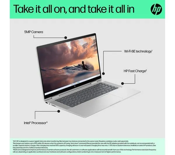 HP ENVY x360 15-fe0502na 15.6" 2 in 1 Laptop - Intel® Core™ i7, 512 GB SSD, Silver