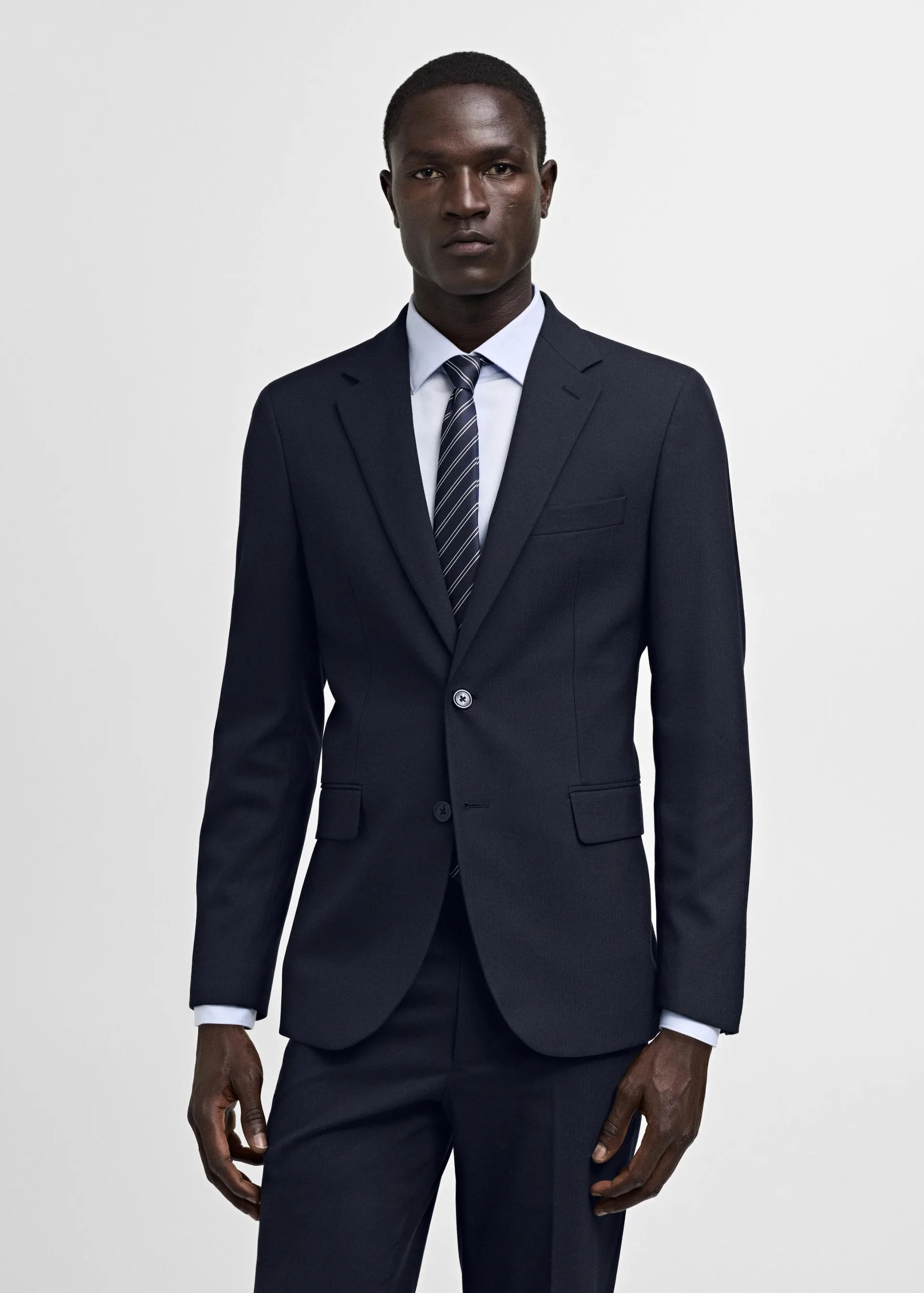 Oblekové sako slim fit ze strečové látky