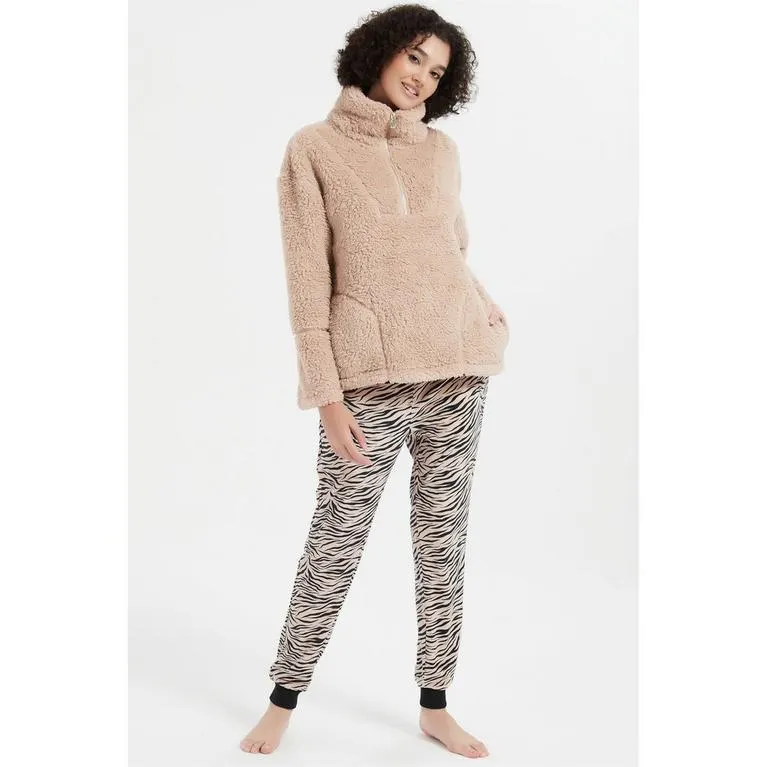 Animal Quarter Zip Lounge Set