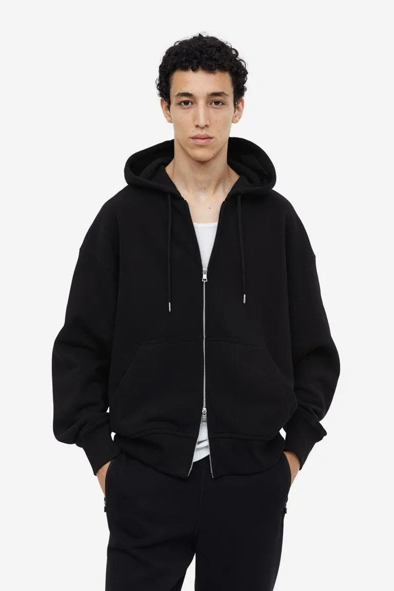 Oversized Fit Zip-through hoodie