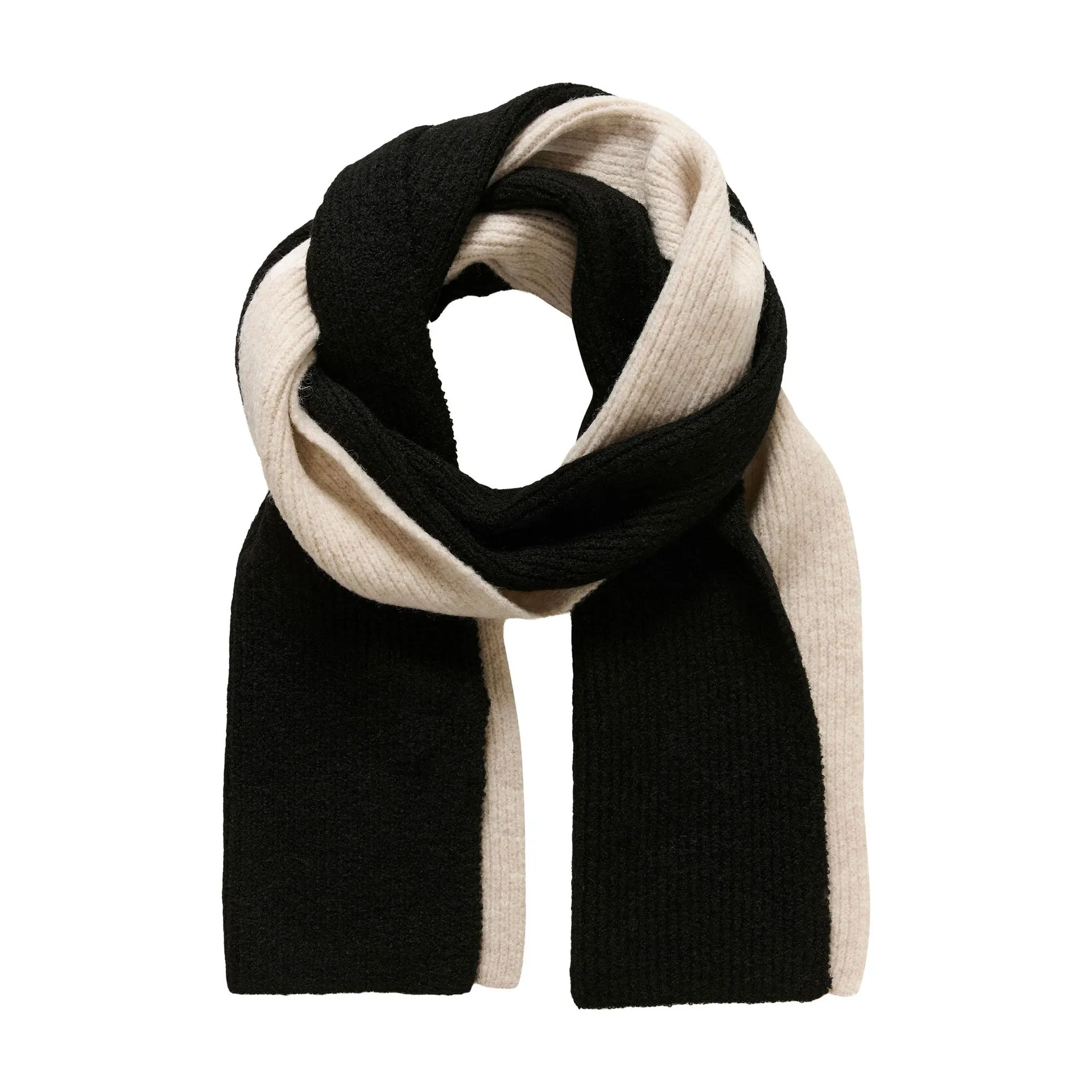 Elsa Contrast Knitted Scarf