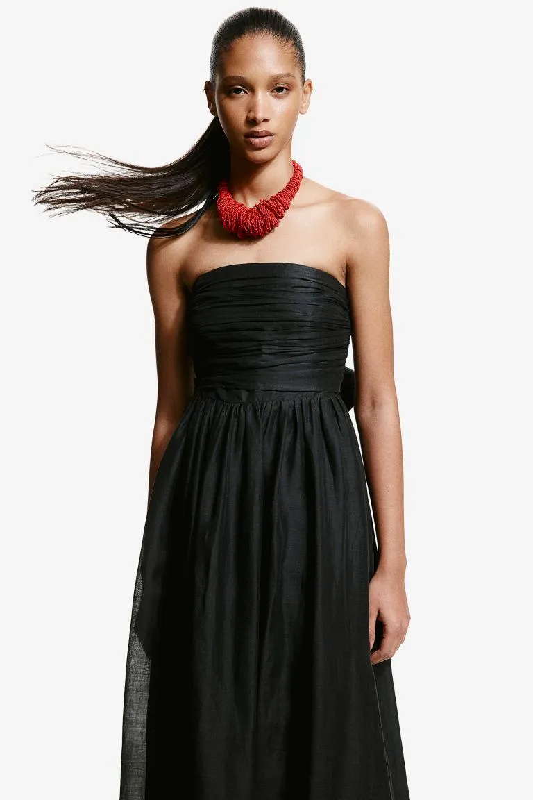 Ramie bandeau dress