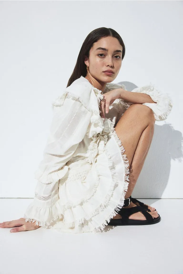 Tiered mini skirt