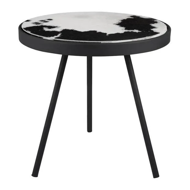 Cowhide Side Table