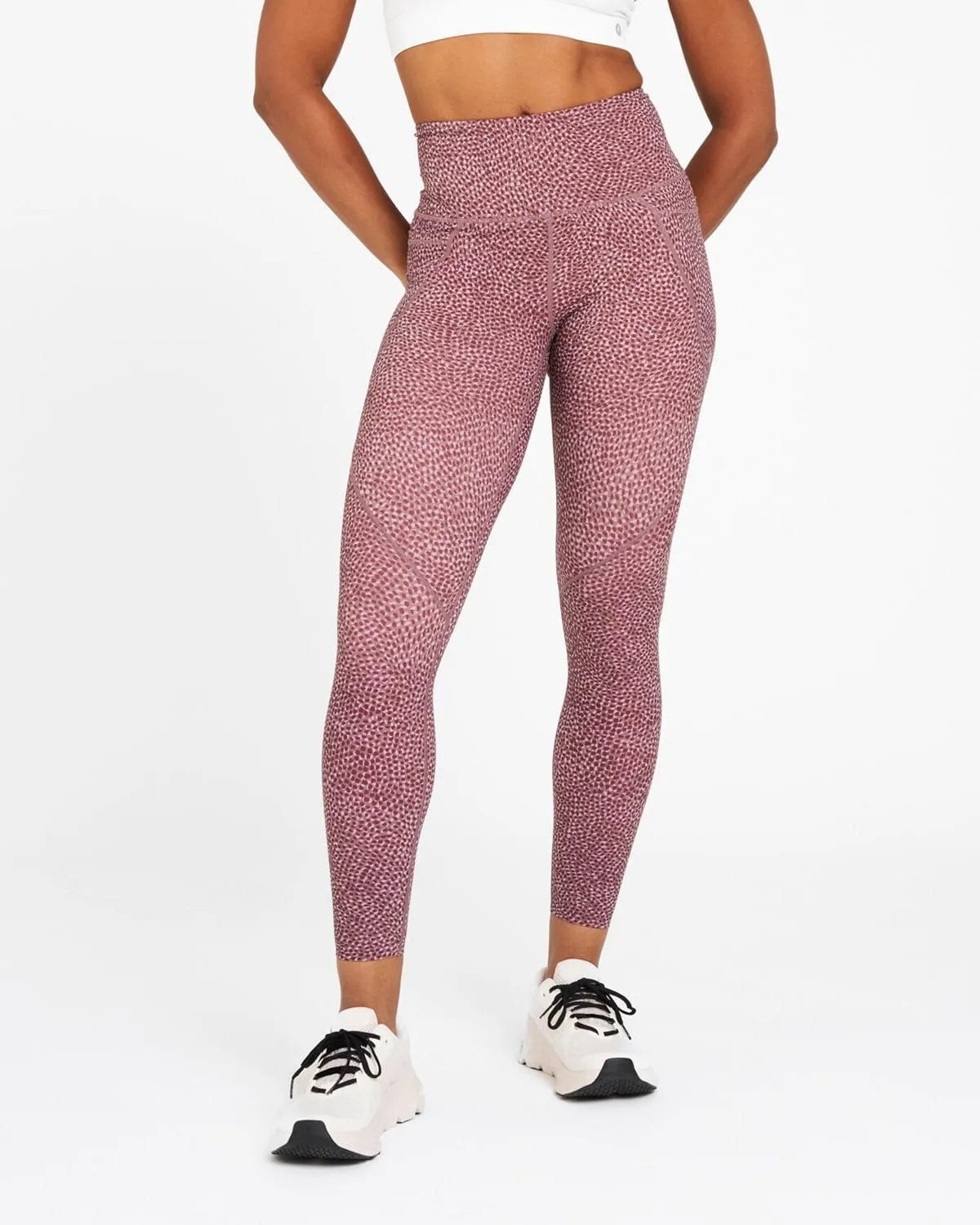 Powercut Sculpt High-Waisted Leggings In Elderberry Speckled Print