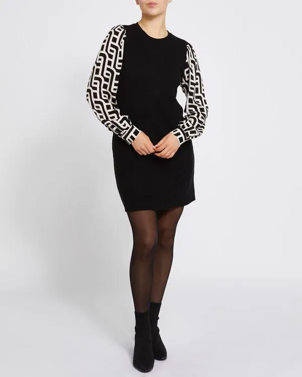 Ribbed Twofer Short Dress