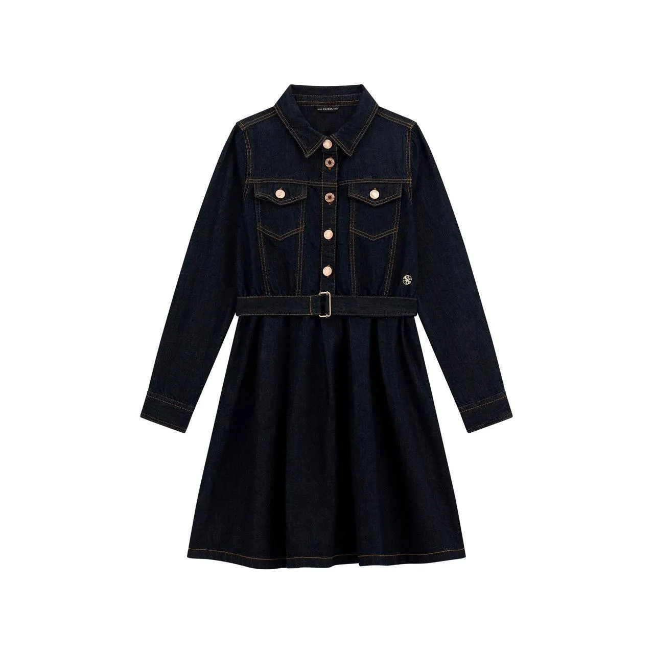 Belted Denim Shirt Dress