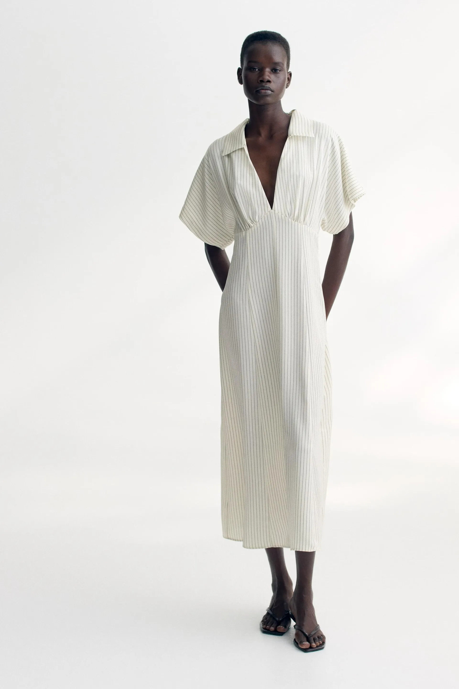 Twill shirt dress