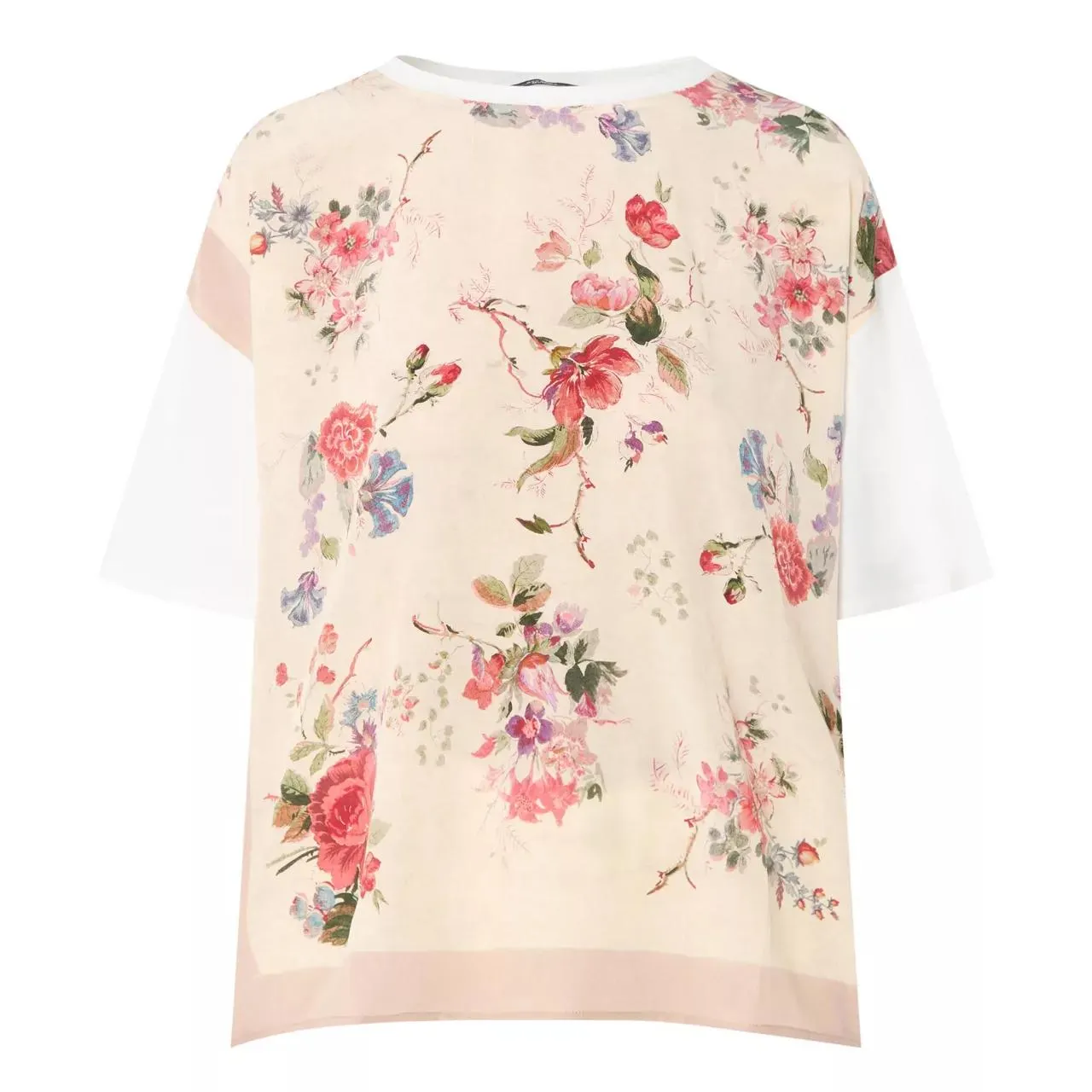 New in WEEKEND MAX MARA Pampas Silk Front Floral T-Shirt €130.00