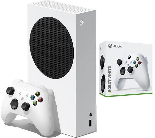 MICROSOFT Xbox Series S & Xbox Wireless Controller (Robot White) Bundle - 512 GB SSD
