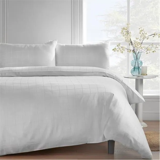 Cotton Rich Woven Check Fitted Sheet