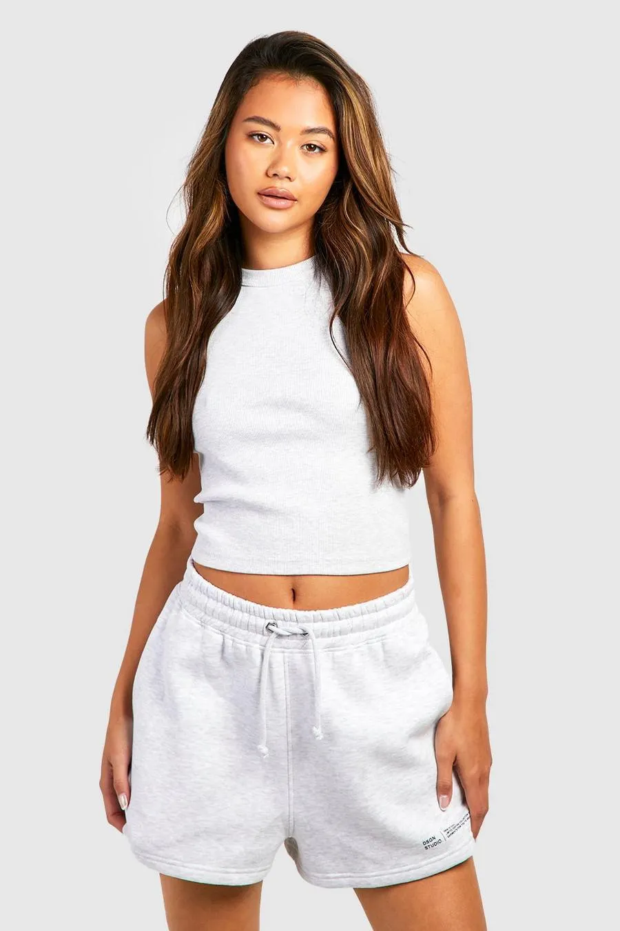 Text Print Slogan Sweat Short