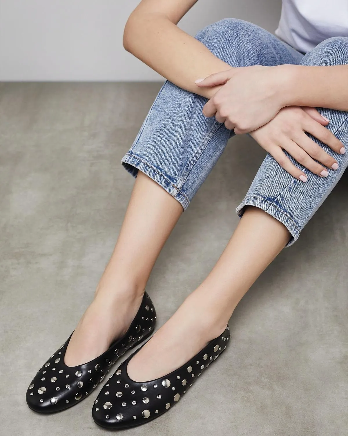 Stud Ballerina Pumps