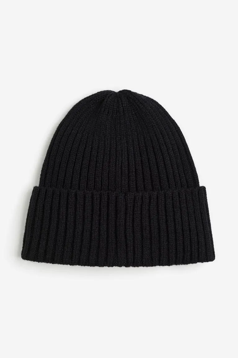 Rib-knit hat