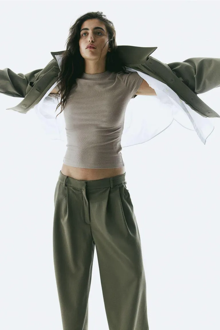 Ribbed modal-blend T-shirt