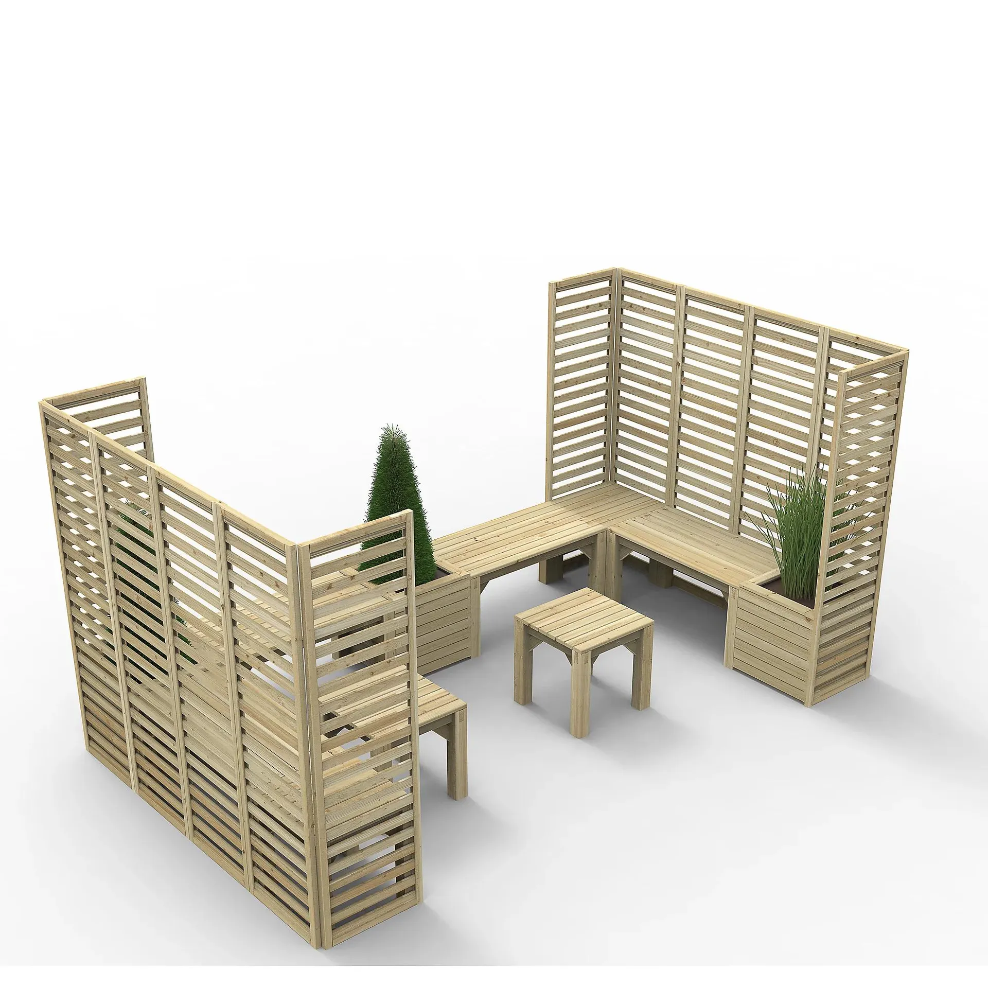 Forest Garden Option 5 Natural Modular Seating