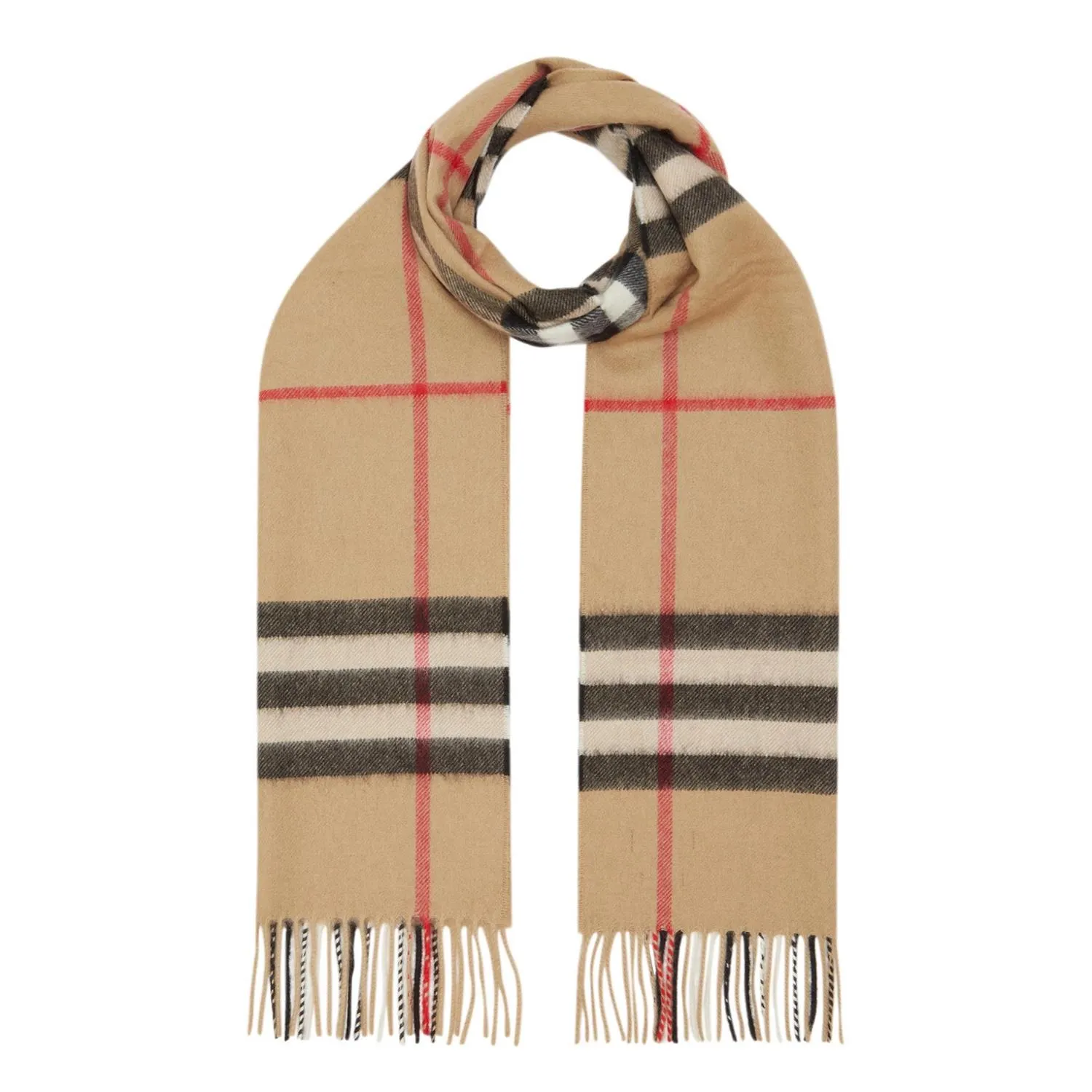Check Print Cashmere Scarf