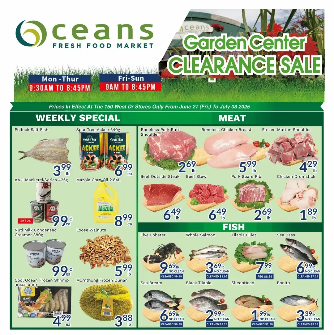 Oceans Deals from June 27 to July 3 2025 - flyer page 