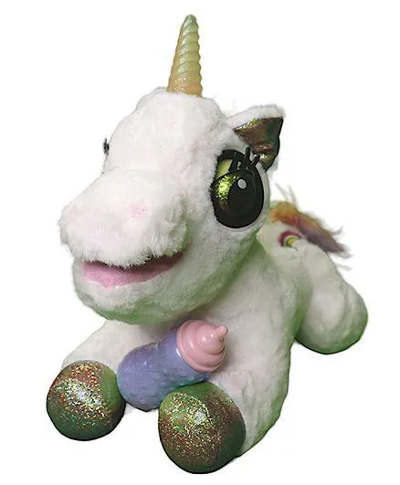 Oskart Enchanting Melodies Unicorn Plush - Musical Light-up Stuffed Toy for Toddlers Glowing Singing Companion - Perfect Birthday & Christmas Gift for Boys, Girls, and Kids in Elegant White
