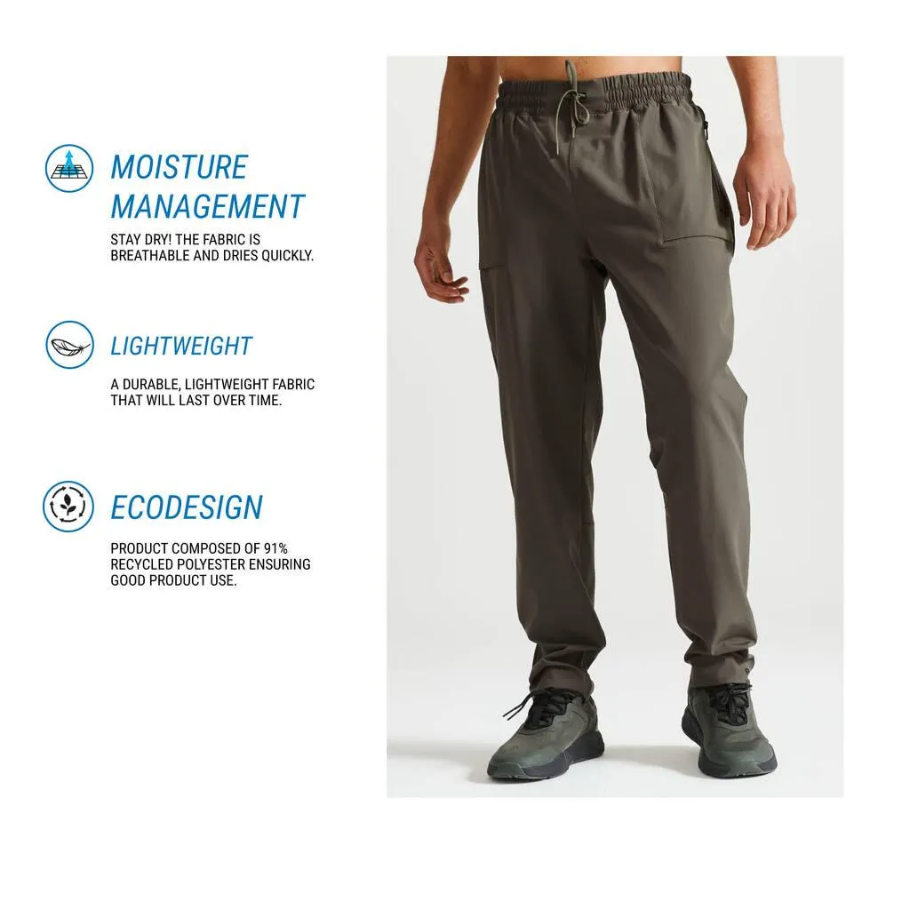 Stretchable, Quick Dry, Zip Pocket, Convetible Jog Fit- Mens Gym Trackpant Khaki