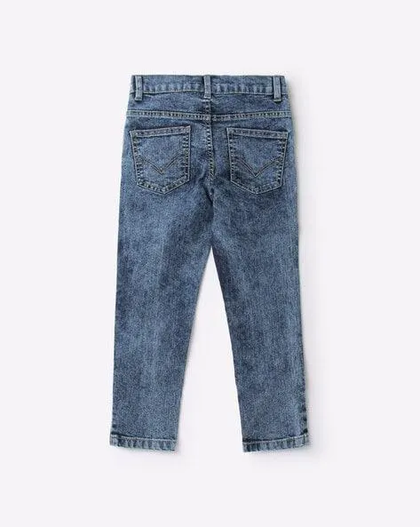 Boys Washed Straight Fit Jeans