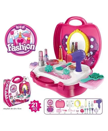 Zest 4 Toyz Pretend Play Make Up Set Pink - 21 Pieces
