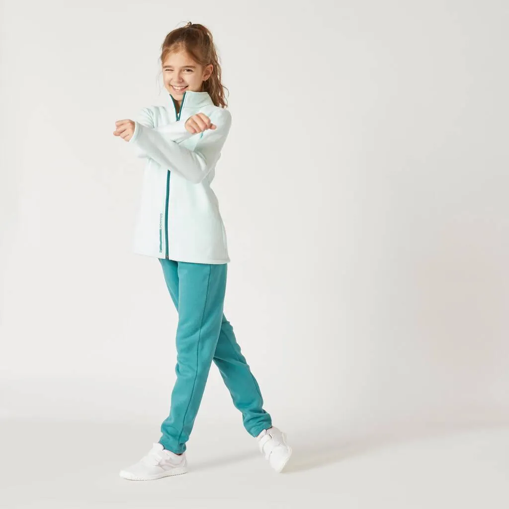Girls Warm Zip-Up Tracksuit - Green