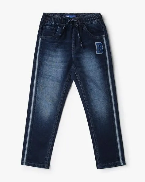 Boys Mid-Wash Straight Fit Jeans