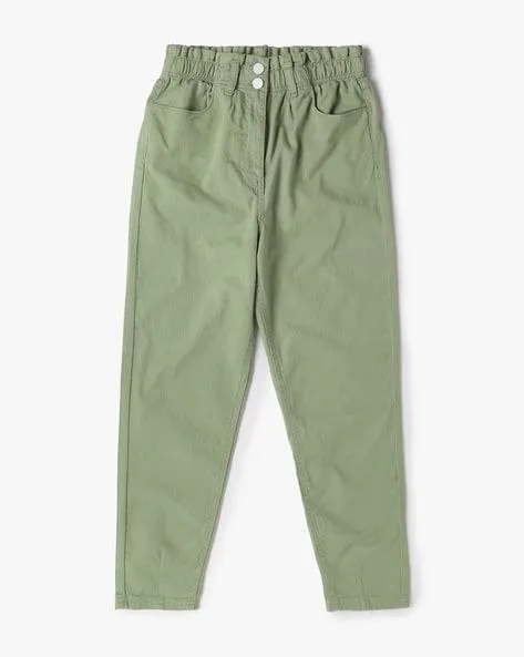 Girls Paperbag Waist Pants